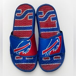NFL Buffalo Bills Men's Slides Sandals Blue Red Size 7 / 8 Flip Flop Sandals